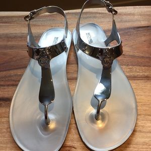 Michael kors chrome sandals